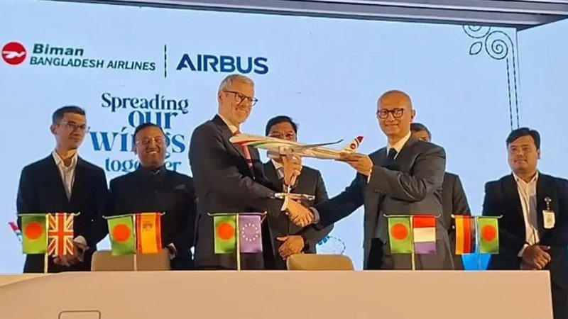 এয়ারবাসের ১০টি উড়োজাহাজ কিনতে চুক্তি সই করল বিমান